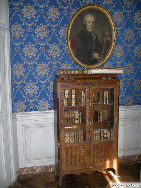 Small library marquetee wood rose style Louis into chamber yardbird photo