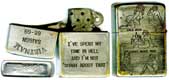 Briquet Zippo GI am�ricains au Vietnam 68-69: I've spent my time in hell and I'm not -Sorry about That- / Vietnam