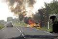 Voiture en flammes